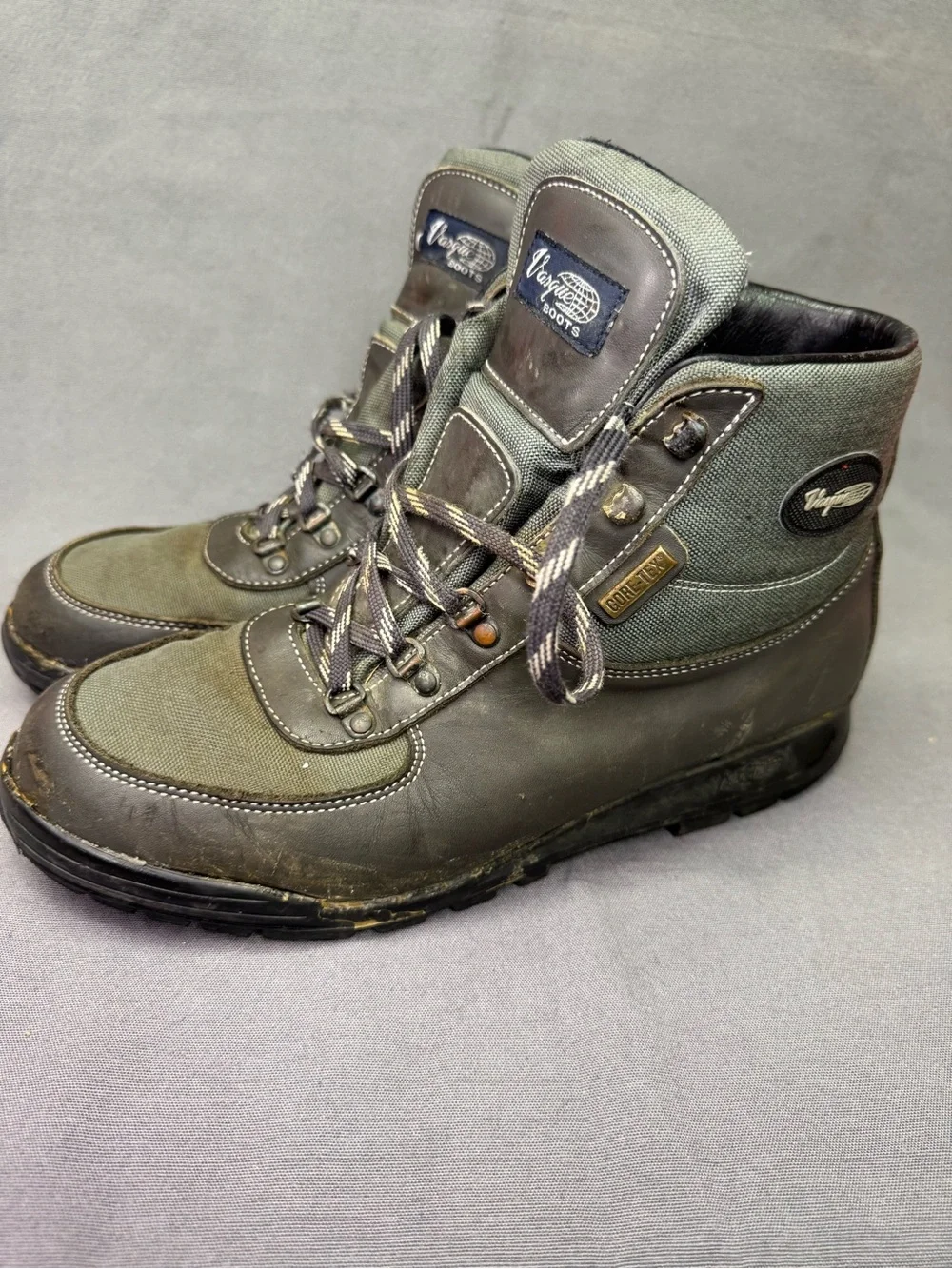 Vasque Skywalk Men's Hiking Boots Size 12 Vintage Made in Italy, Gore-Tex